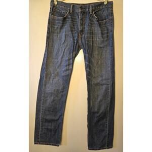 Levis 505 Men Jeans 34x34 Blue Mid Wash 100% Cotton Straight Regular Fit Denim